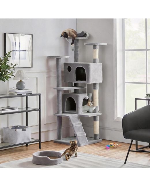 Aronkl White Multi-level Cat Tree Tower
