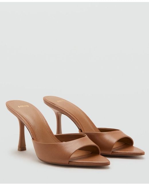 Mango Brown Pointed-heel Sandals