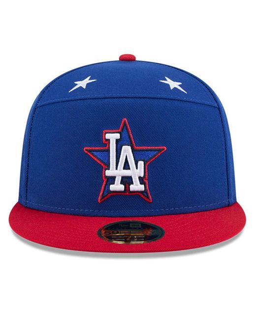 KTZ Blue/red Los Angeles Dodgers 2025 Mlb All-star Game Workout Side Patch 59fifty Fitted Hat for men