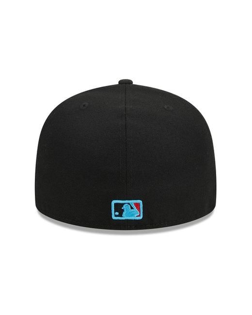 KTZ Black Miami Marlins 2023 Mlb Father's Day On-field 59fifty Fitted Hat  for Men