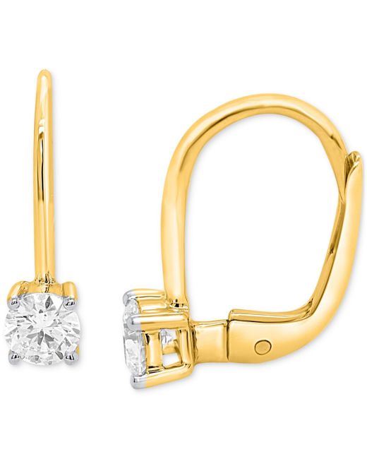 Forever Grown Diamonds Metallic Lab Grown Diamond Leverback Earrings (1/2 Ct. T.w.