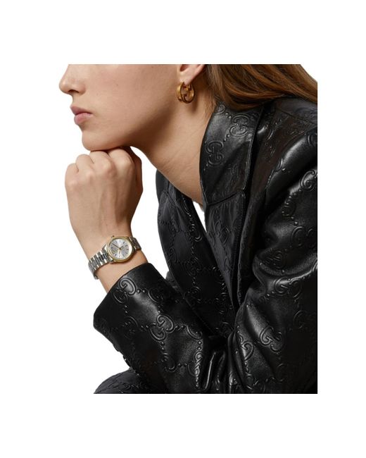 Gucci Metallic Swiss G-timeless Two-tone Stainless Steel Bracelet Watch 29mm