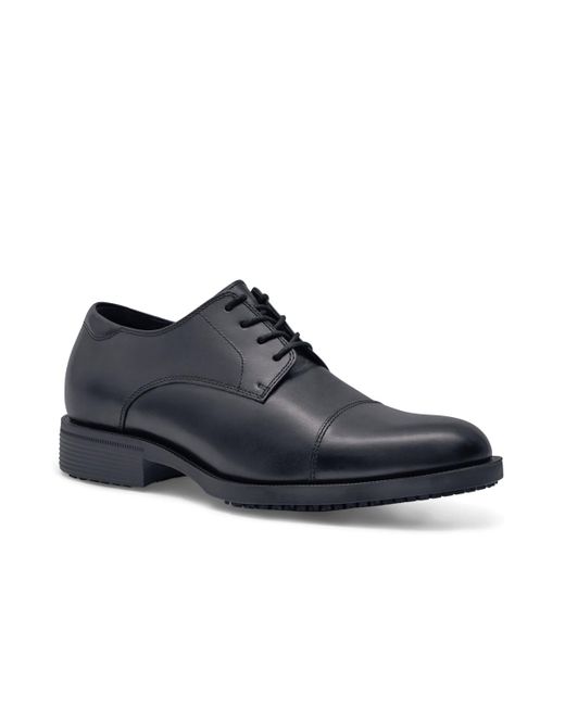 Shoes for Crews Blue Senator Slip Resistant Water Resistant Soft Toe Dress And Work Shoes for men