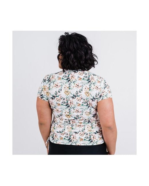 Calypsa White Plus Size Adele Swim Top