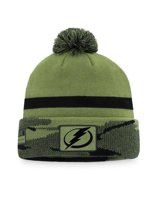 Fanatics Branded Camo Tampa Bay Lightning Militaryinspired Appreciation Cuffed Knit Hat With