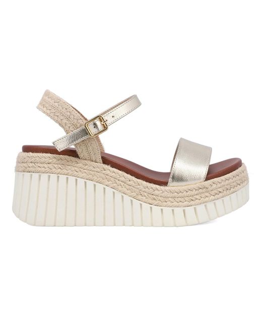 MIA Metallic Yanis Round Toe Wedge Sandals
