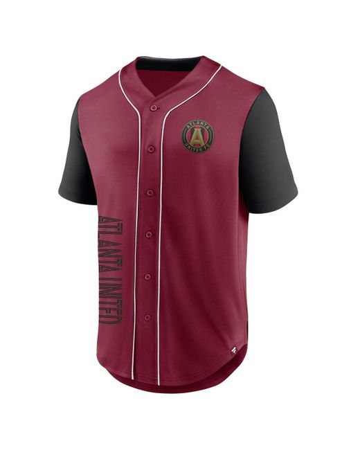 Fanatics Branded Red Atlanta United Fc Balance Fashion Baseball Jersey for men