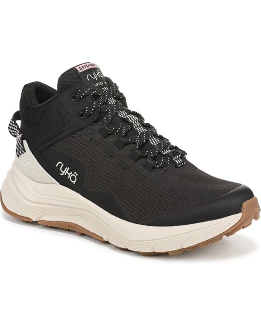 Ryka Black Upside Tr Water Repellent Lace Up Hiking Boots