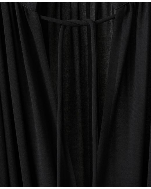 Mango Blue V-neck Combined Jumpsuit