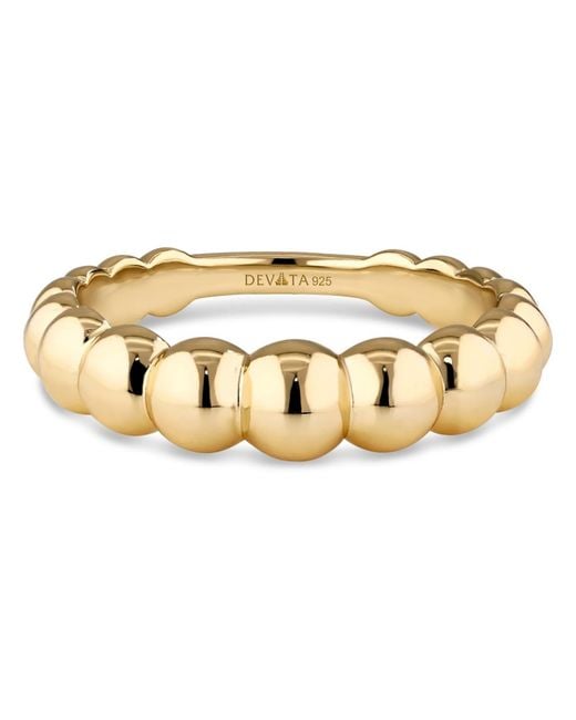 DEVATA White Beaded Ball Ring