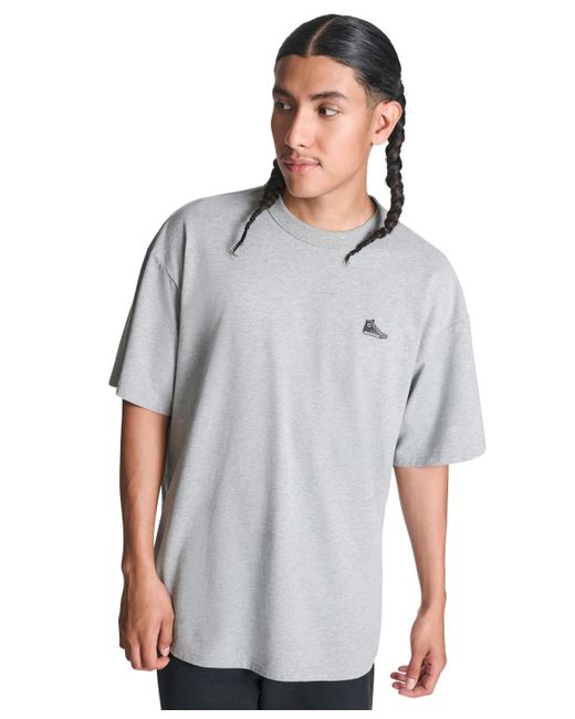 Converse Gray Loose Fit Sneaker Patch T-shirt for men