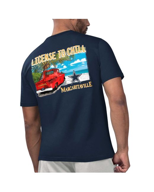 Margaritaville Blue Dallas Cowboys Licensed To Chill T-shirt for men