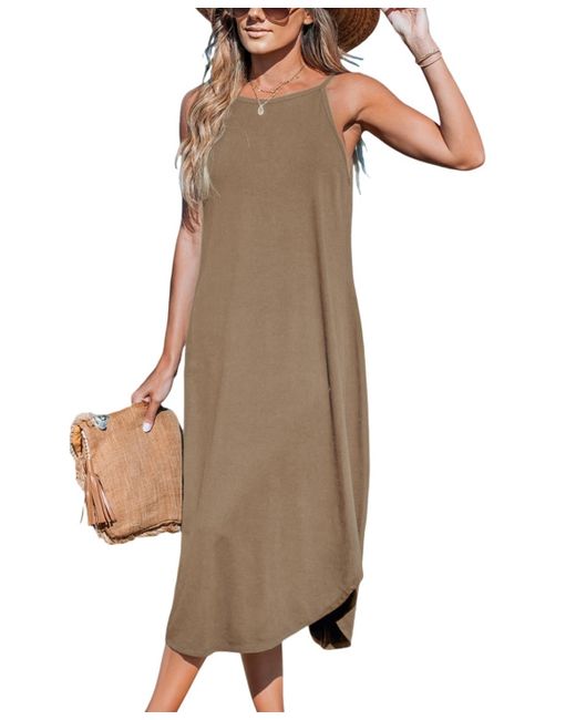 CUPSHE Natural Cami Midi Cover Up Dress