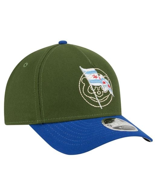 KTZ Green Chicago Cubs City Feature 9forty A-frame Adjustable Hat for men