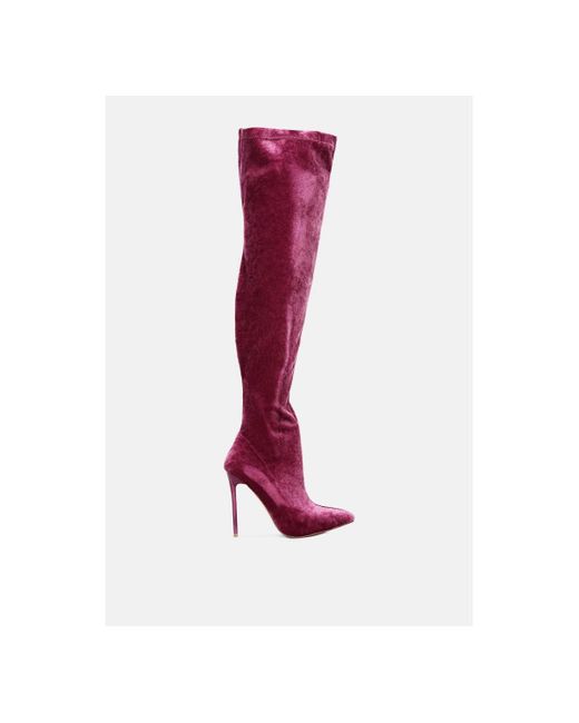 LONDON RAG Red Mad Miss Stiletto Calf Boots