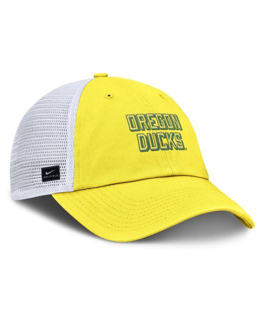 Nike Yellow Oregon Ducks 2025 Gameday On-field Club Adjustable Trucker Hat for men