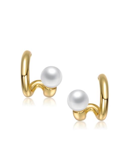 Genevive Jewelry Metallic Sterling Silver 14k Plated