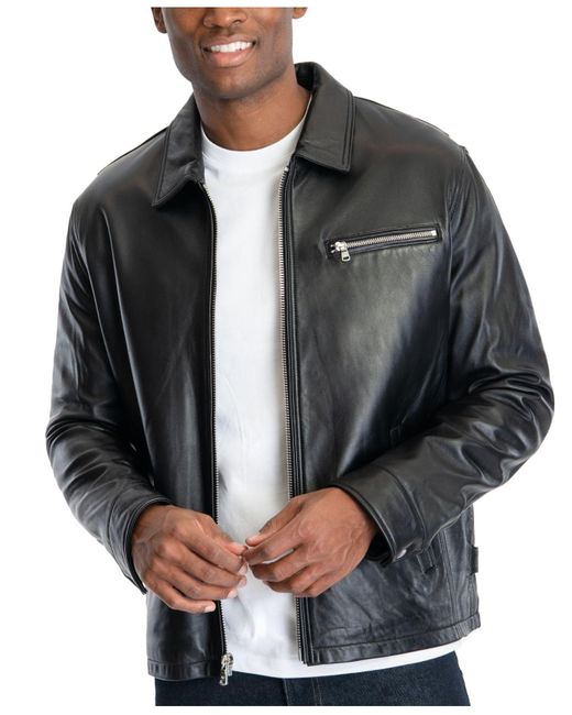Michael Kors James Dean Leather Jacket, Created For Macy's in Black for Men  | Lyst Canada