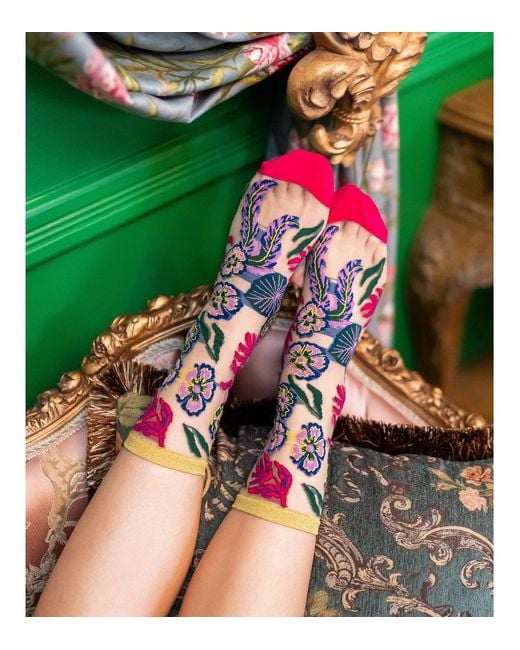 Sock Candy White Festive Sheer Sock