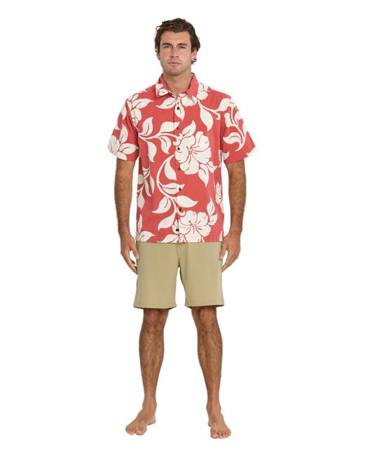 Quiksilver Red All Time Pareo Woven Shirt for men