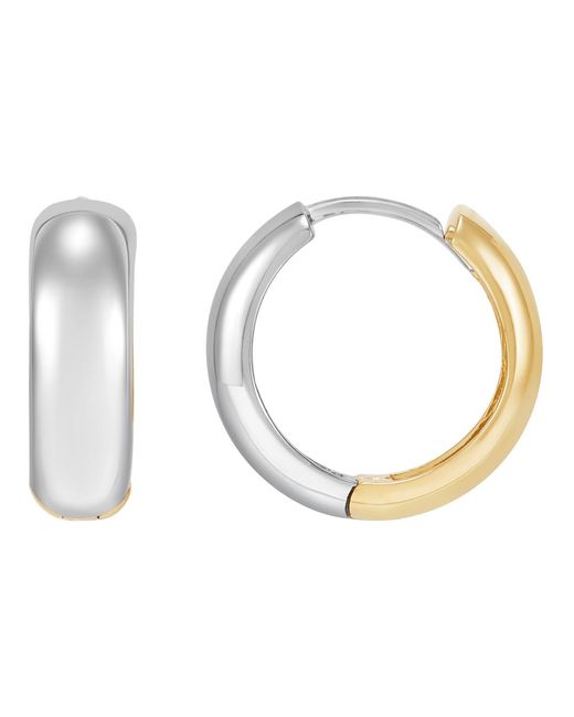 Macy's White huggies Earrings