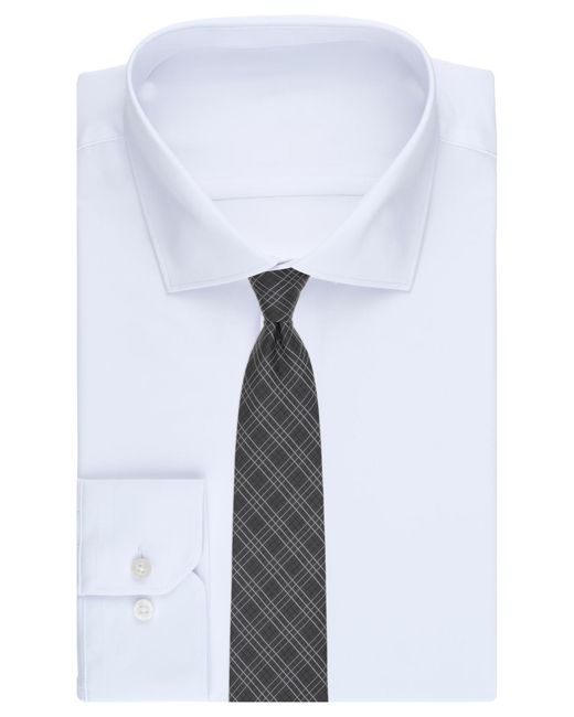 Michael Kors Gray Grid Pattern Tie for men