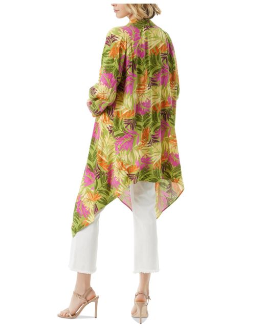 Jessica Simpson Metallic Agnette Hilow Long-sleeve Kimono