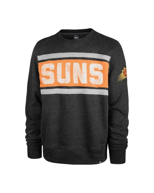 '47 Heather Black Phoenix Suns Tribeca Emerson Pullover Sweatshirt for men