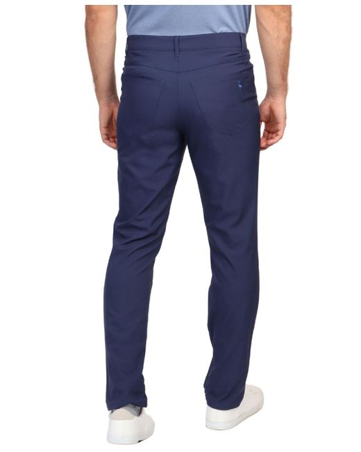 Tailorbyrd Blue Five Pocket Performance Pants for men