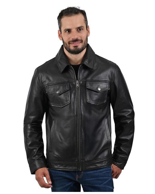 Frye Black Regular-fit Collared Neck Jacket for men