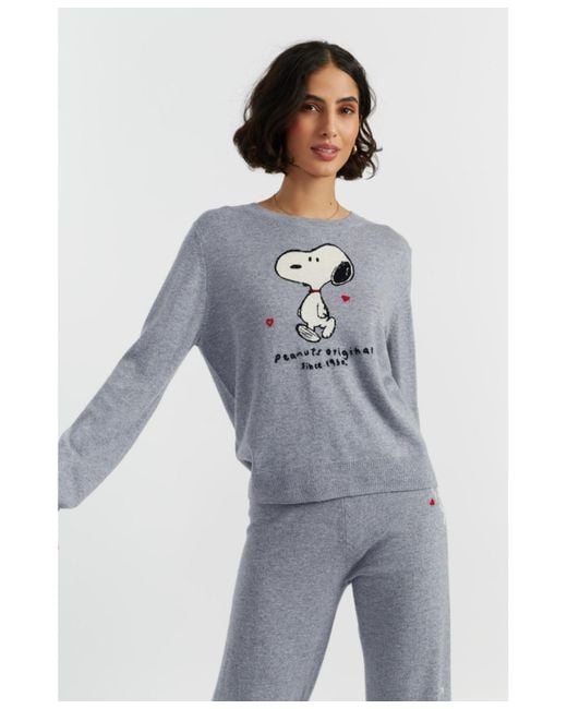 Chinti & Parker White Wool Cashmere Peanuts Original Sweater