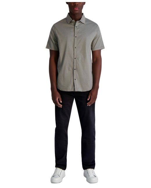 Karl Lagerfeld Black Woven Houndstooth Shirt for men