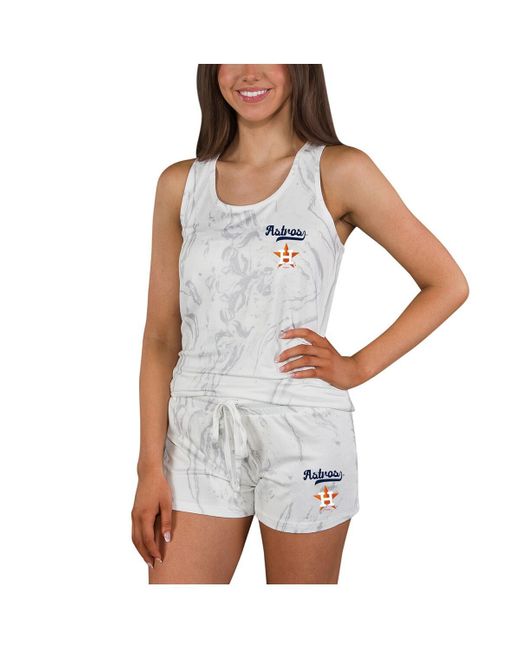 Concepts Sport White 2-pieace Houston Astros Quartz Tank Top And Shorts Set