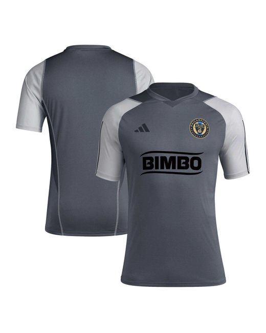 adidas Gray Philadelphia Union 2023 Onfield Training Jersey in Blue