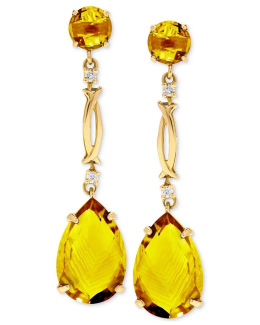 Macy's Yellow Drop Earrings (6-1/2 Ct. T.w.