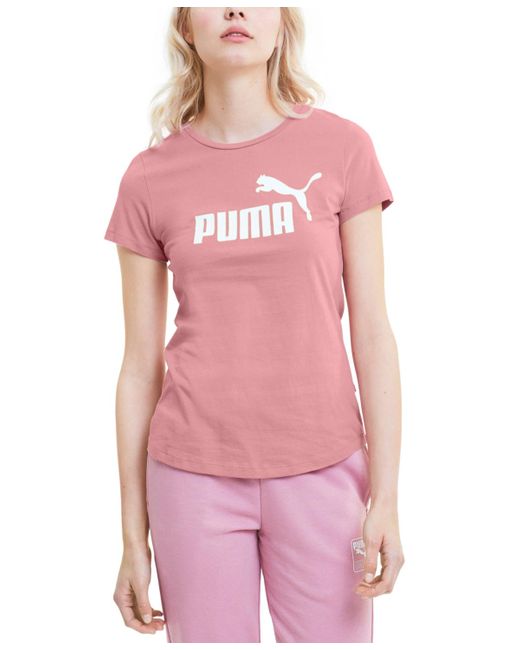 PUMA Pink Essentials Graphic Short Sleeve T-shirt