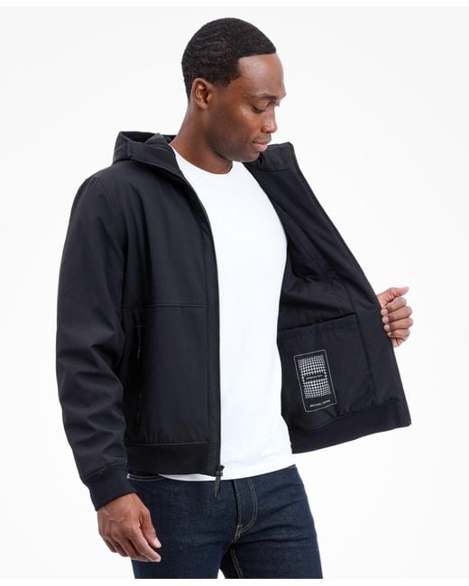 Michael Kors Blue Hooded Softshell Jacket for men