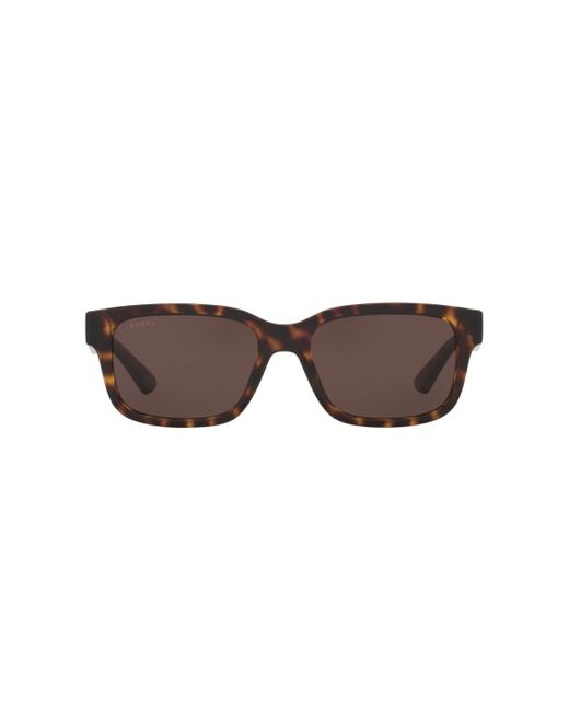 Gucci Brown Rectangle Sunglasses for men