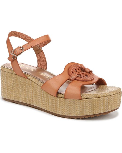 Sam & Libby Brown Camille Platform Wedge Sandals
