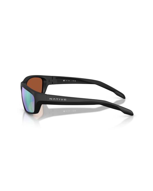 Native Eyewear Green Native Polarized Rectangle Sunglasses for men