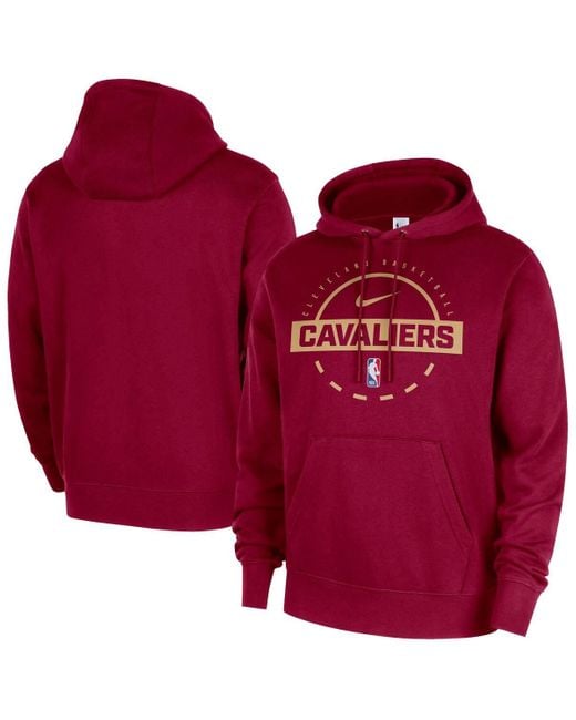 Nike Red Cleveland Cavaliers 2025/26 Authentic Practice Club Pullover Hoodie for men
