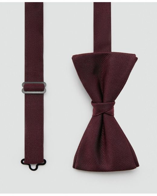 Mango Red Microstructure Classic Bow Tie for men