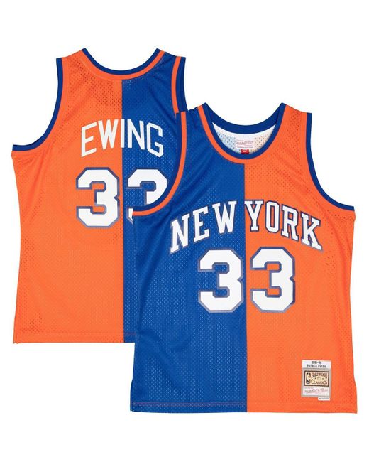 Mitchell & Ness Orange Patrick Ewing Blue for men