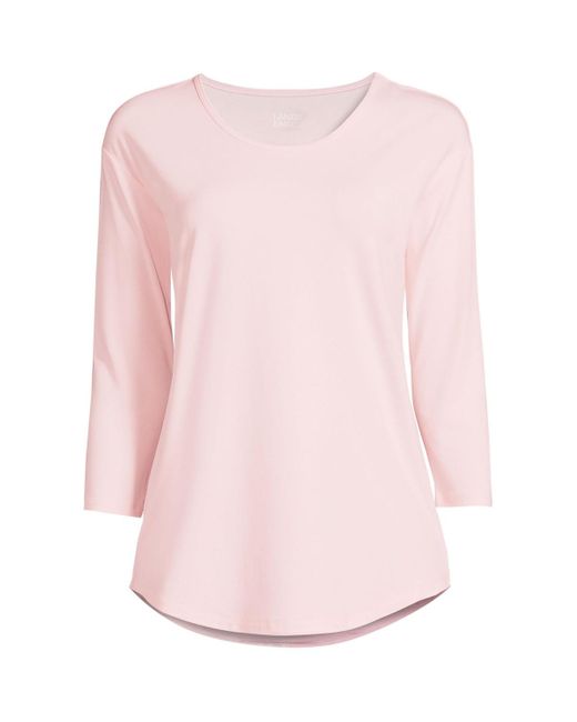 Lands' End Pink Lightweight Jersey Tunic T-shirt