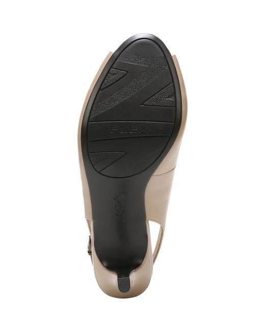 LifeStride Natural Teller Slingback Peep Toe Pumps