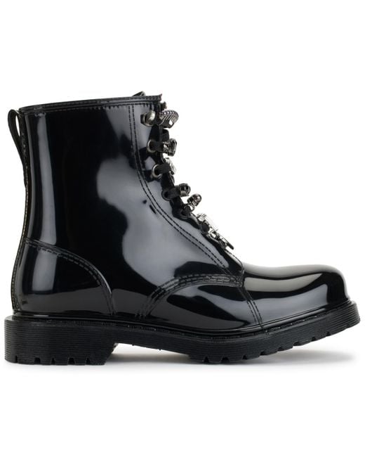 Karl Lagerfeld Topanga Embellished Rain Boots in Black | Lyst