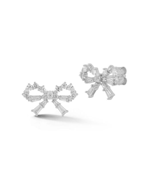 Rachel Zoe White Sterling Bow Studs
