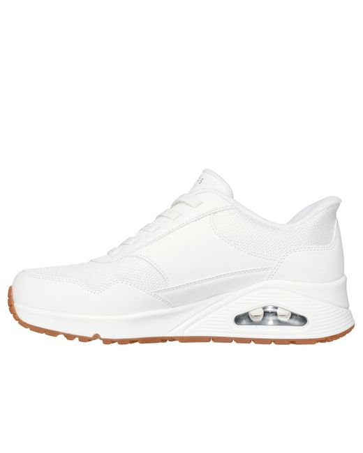 Skechers White Street Slip-ins: Uno