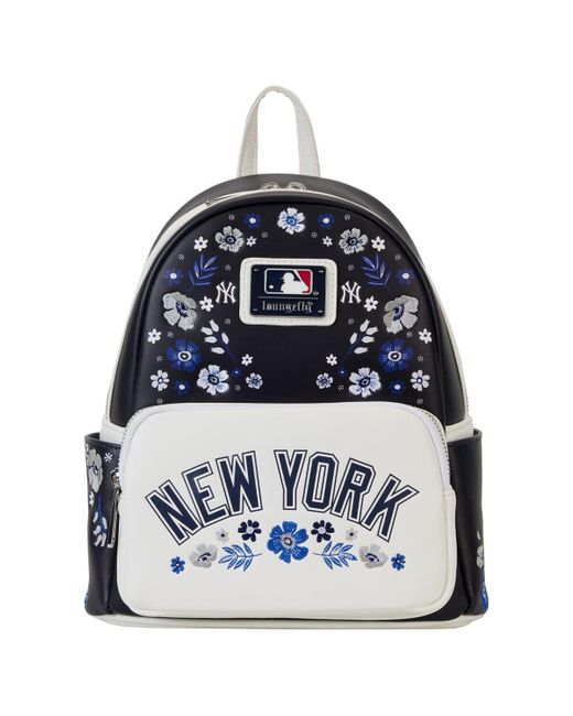 Loungefly Blue New York Yankees Floral Mini Backpack