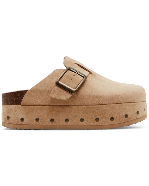 Madden Girl Brown Luna Platform Slip-on Clogs